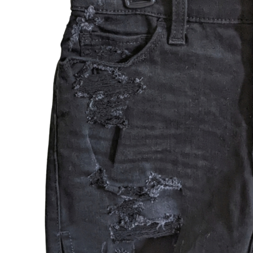 🔖NWT! SO Curvy High Rise Shortie Shorts Black Jean Denim - Picture 7 of 15